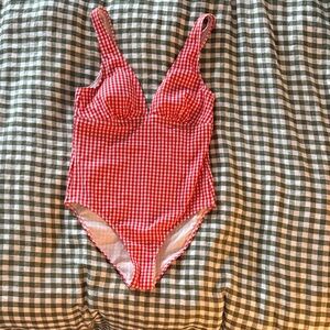 Target Red Gingham One-Piece Swimsuit